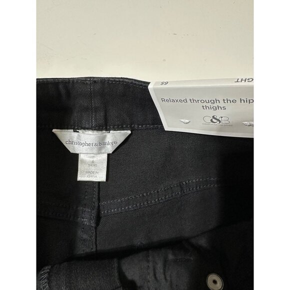 Christopher & Banks Straight Relaxed Fit High-Rise size 6 Short NWT - Picture 4 of 8